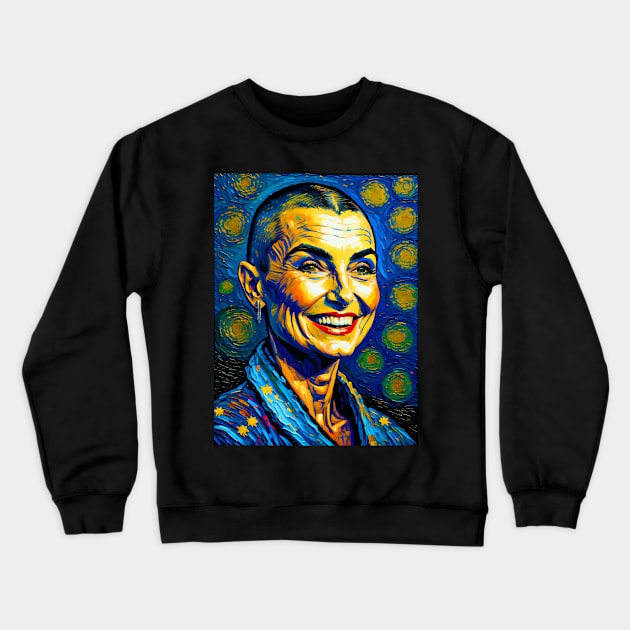 Sinead in starry night Crewneck Sweatshirt by FUN GOGH